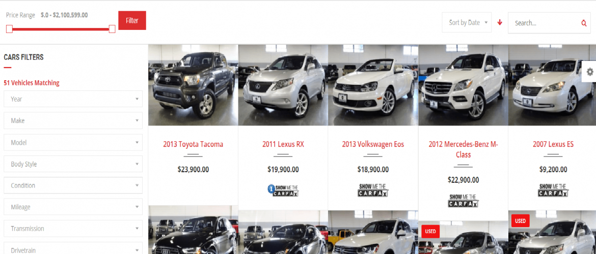 Best Car Listing Template For Car Dealer